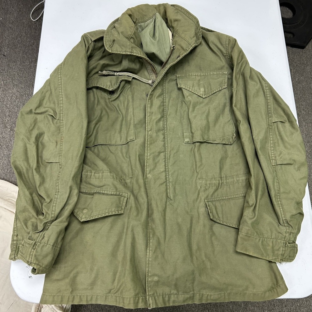 John Ownbey M-65 Field Jacket Mens Small Long Green Military OG-107 DLA100-80